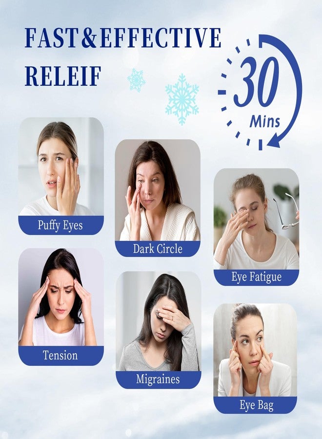 كونبيلا قناع تبريد للعينين المنتفختين، قناع جل للعينين، كمادة باردة للانتفاخ، والصداع النصفي، والصداع، والهالات السوداء، قابل لإعادة الاستخدام، مرن، قناع نوم بارد يوفر راحة تدوم طويلاً للرجال والنساء - Image 4